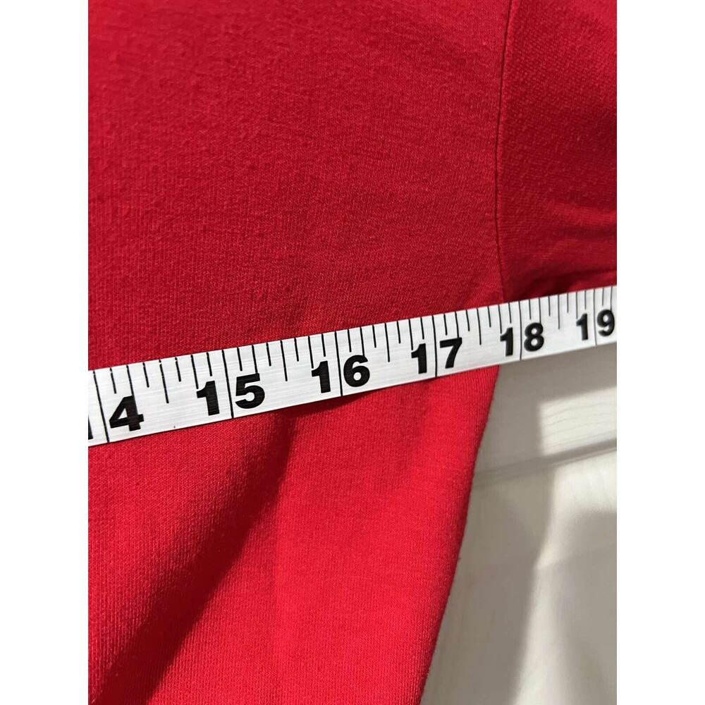 Soulcycle Cropped Long Sleeve Red Graphic Hoodie Size X-Small A003293 - Picture 7 of 8